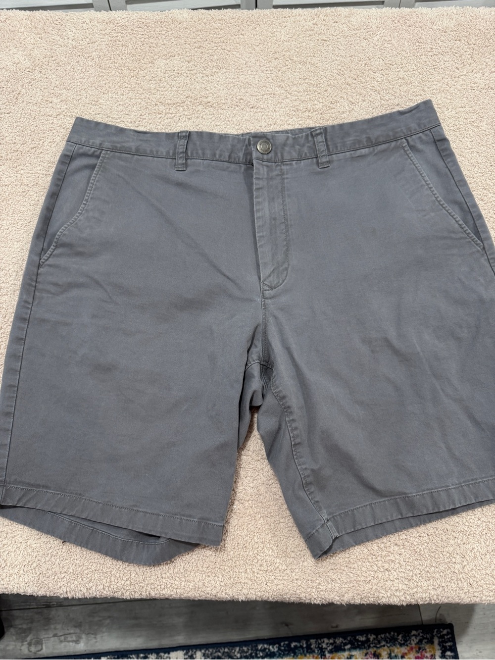 Bonobos Cotton Stretch Washed Chino Shorts Gray 38 Cotton
